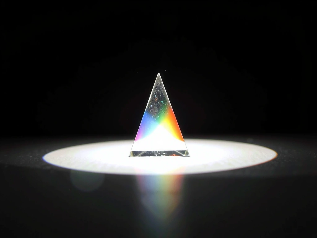 Lichtbrechung durch ein Prisma: Abbildung des Spektralanalyse-Konzepts